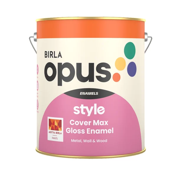 Birla Opus Style Cover Max Gloss Enamel Paint 4 Ltr (Black)