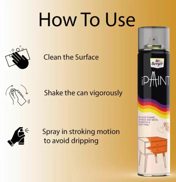 Berger Spray Paints, 400 ML (Gold)