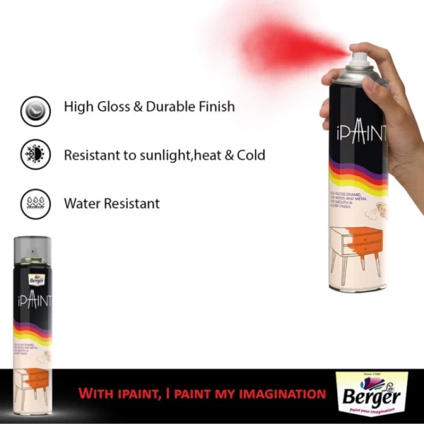 Berger Spray Paints, 400 ML (Deep Orange)