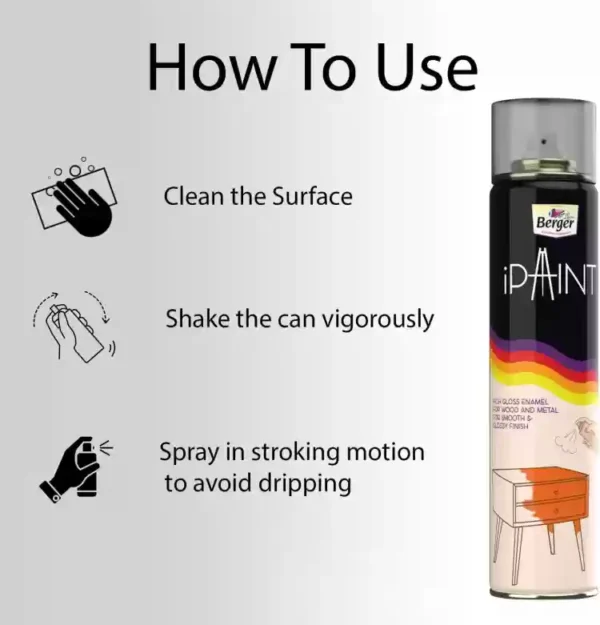 Berger Spray Paints, 400 ML (Deep Orange)