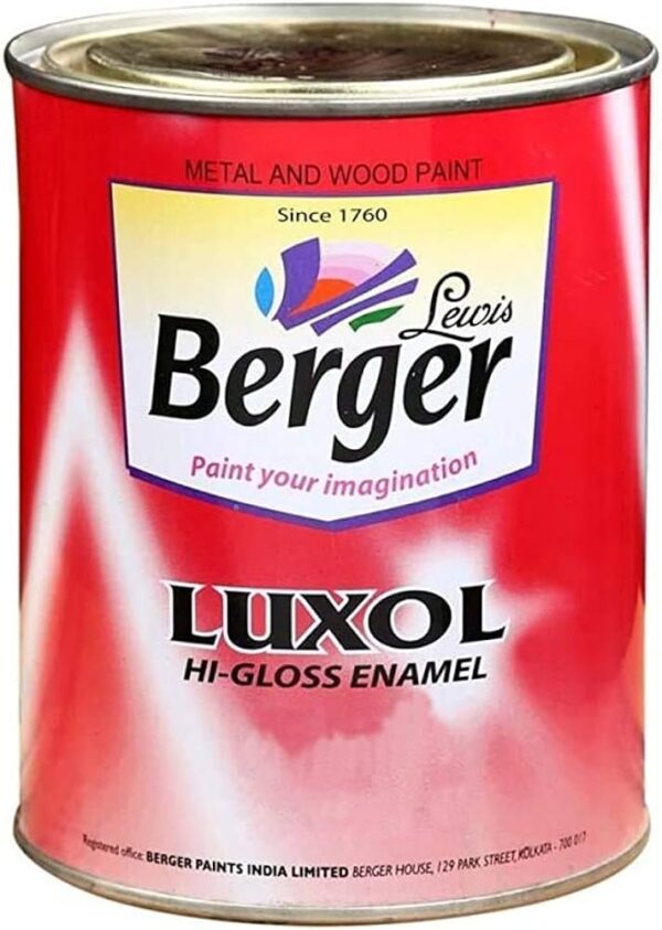 Berger Luxol High Gloss Enamel Paint - 1 Ltr (Snow White)